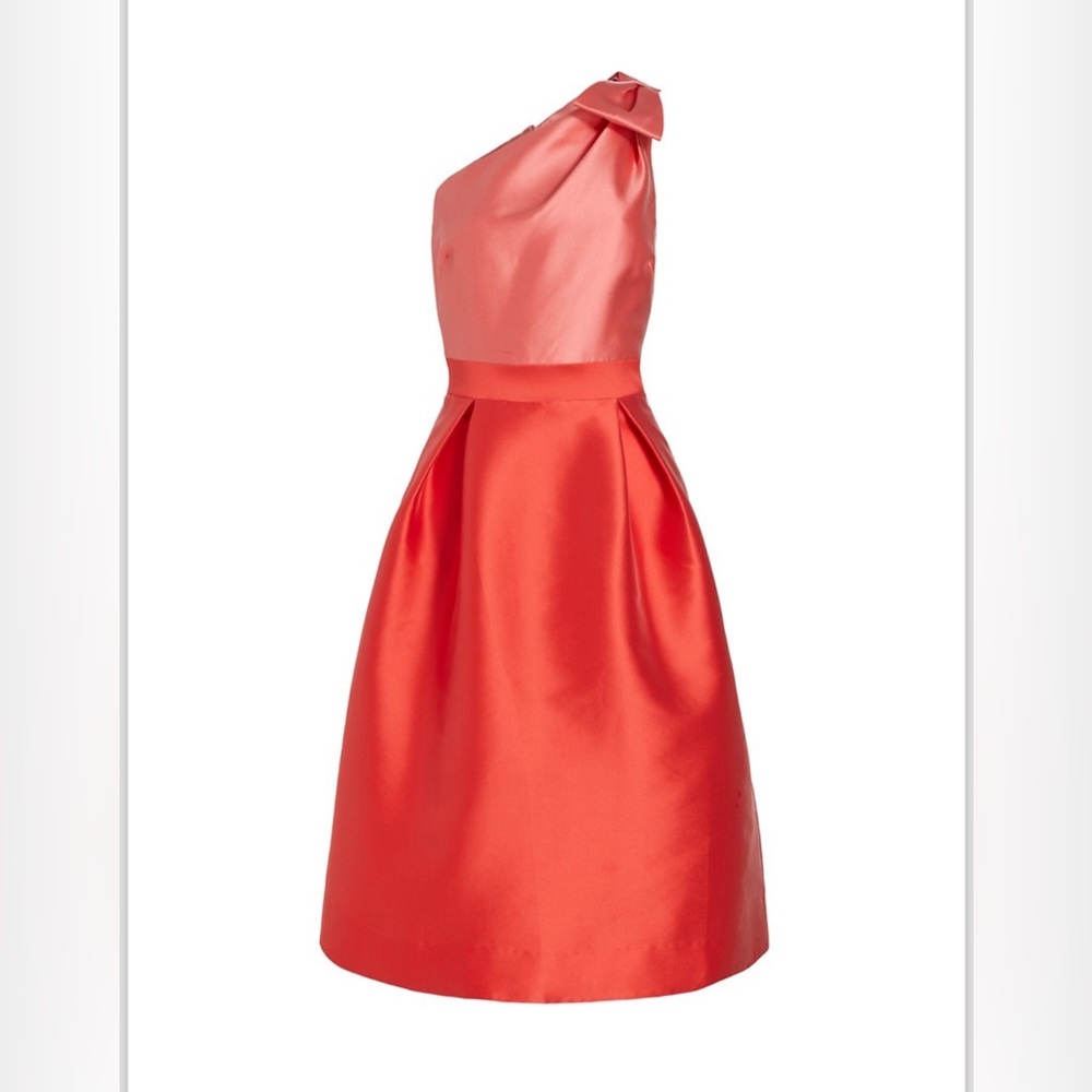 Teri Jon by Rickie Freeman Bow Cocktail Coral Dress - NWT